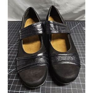 NAOT Attitude Mary Jane Heels shoes black Nubuck leather combo‎ woman Sz 42/L11